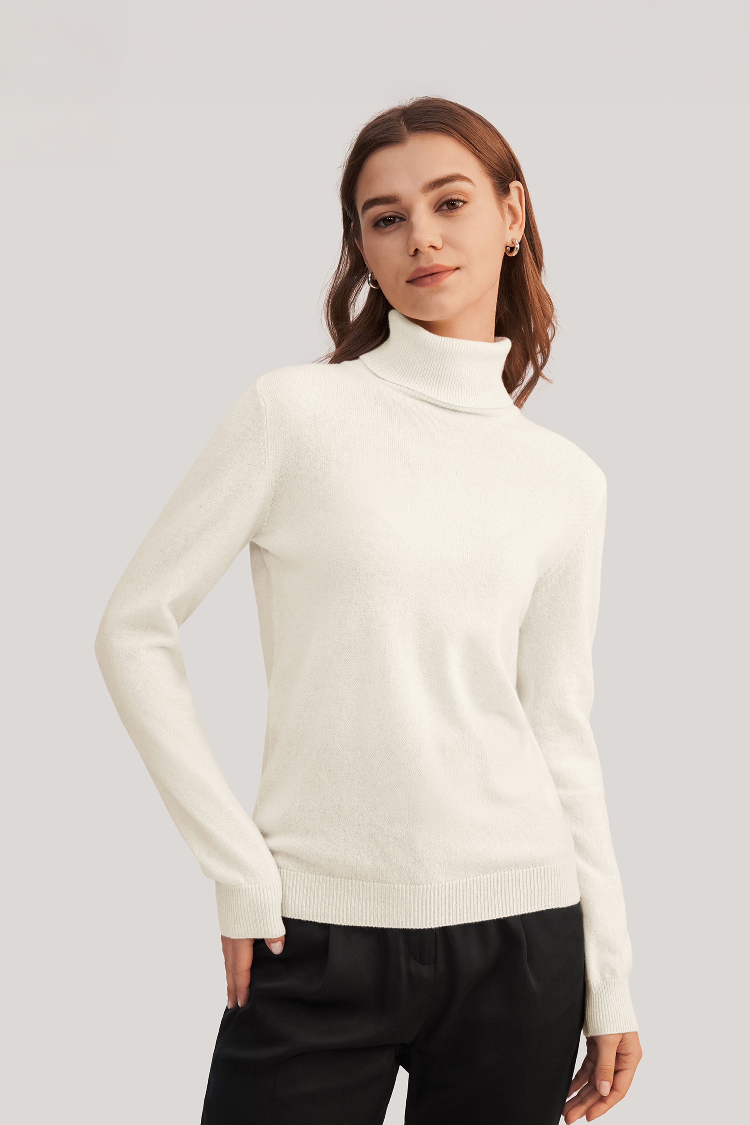 Pure Cashmere Turtleneck Sweater