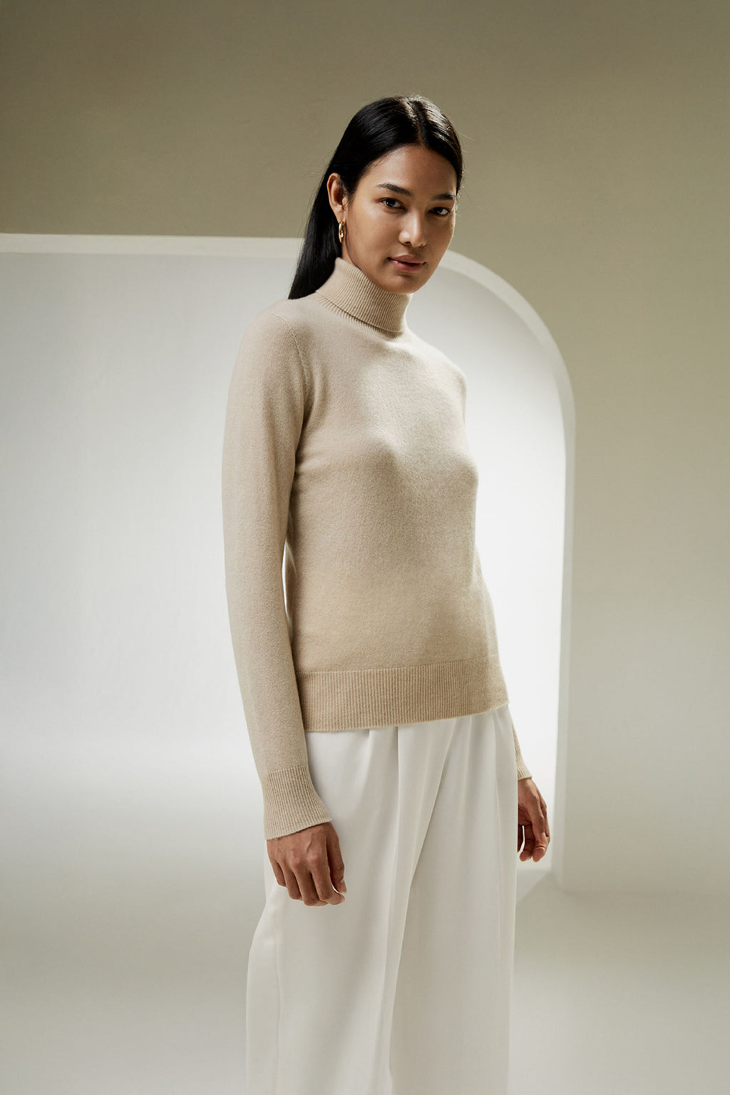 Pure Cashmere Turtleneck Sweater